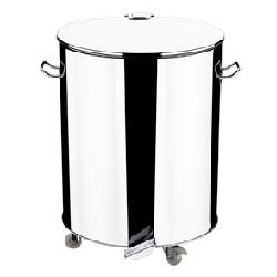 BASURERO C/ PEDAL PARA ABRIR Y CERRAR 110LTS BRINOX