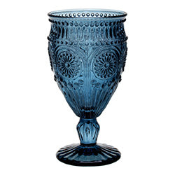 COPA VIDRIO LABRADO AZUL SOLES 16HX9CM
