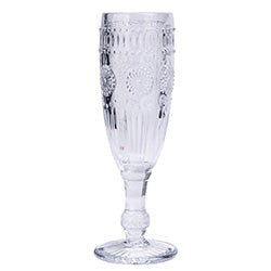 COPA VIDRIO LABRADO CHAMPAGNE 20X7CM SOLES TRANSP