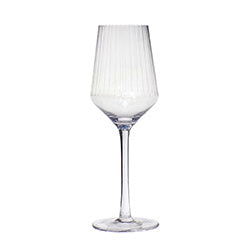 COPA VINO VIDRIO 8X23CM TRANSPARENTE LINEAS