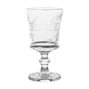 COPA VINO VIDRIO 260ML INCOLORO LIBELULA