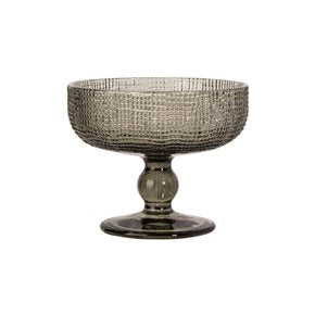 COPA DE HELADO VIDRIO 320ML GRIS MUSELINA