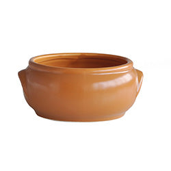 CAZUELA C/ ASAS CERAMICA 600ML TERRACOTA. D12X6.7HCM