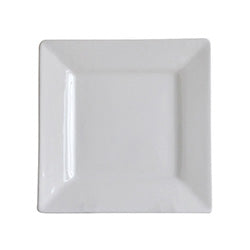 PLATO POSTRE CUADRADO 18.5X18.5CM BLANCO