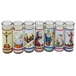 VELA CON IMAGEN RELIGIOSA D5/16.2CM