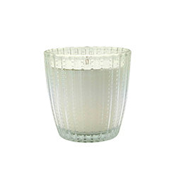 VELA H7.5/D7.5CM VOTIVO VIDRIO PERLA VAINILLA