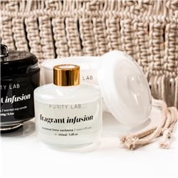 DIFUSOR AROMA 150ML RECIP VIDRIO BLANCO TAPA COBRE