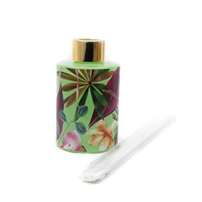 DIFUSOR AROMAS 120ML RECIP FLORES ROSA TAPA DORADA