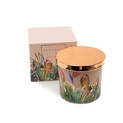 VELA AROMATICA 205ML RECIP FLAMENCOS C/TAPA LAVANDA