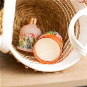 VELA AROMATICA 205ML RECIP FLAMENCOS C/TAPA JAZMIN