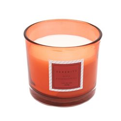 VELA AROMATICA 220ML RECIP VIDRIO ROJO