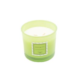 VELA AROMATICA 220ML RECIP VIDRIO VERDE