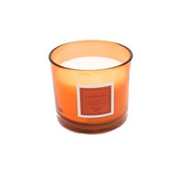 VELA AROMATICA 220ML RECIP VIDRIO NARANJA
