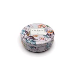 VELA AROMATICA 370ML LATA DISEÑO FLORES COLORES
