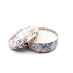 VELA AROMATICA 370ML LATA DISEÑO FLORES COLORES