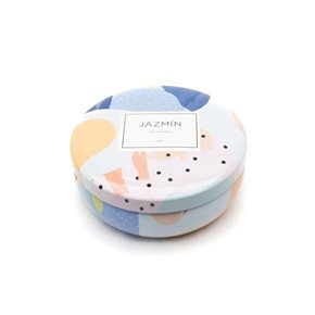 VELA AROMATICA 370ML LATA DISEÑO ABSTRACTO COLORES