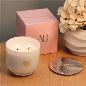VELA AROMATIVA 340G MARSHMALLOW ROSA