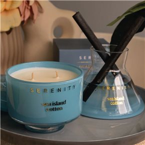 DIFUSOR DE AROMA 200ML SEA ISLAND COTTON CELESTE