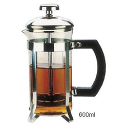 CAFETERA TETERA ACERO INOX Y VIDRIO 600ML SELECTA