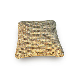 ALMOHADON CUADRADO CH. SEAGRASS NATU. 40X40X20CM