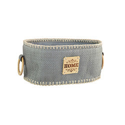 CESTO OVAL C/ASAS COLOR GRIS 37*26/H15CM