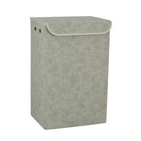 CESTO P/ROPA PLEGABLE C/TAPA 38X28XH60CM PU GRIS