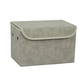 CAJA ORGANIZADOR RECT C/TAPA 30X20XH20CM PU GRIS