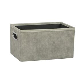 CESTO ORGANIZADOR RECT 29X19XH16CM PU GRIS