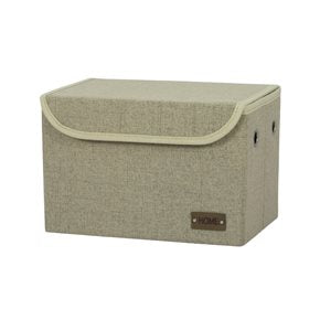 CAJA ORGANIZADOR REC C/TAPA 30X20XH20CM TELA BEIGE