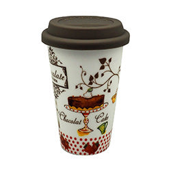 VASO TERMICO 300ML PORC./TAPA SILICONA CHOCO CAKE