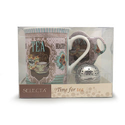 SET MUG 280ML INFUSOR Y SOPORTE P/TE TEA TIME