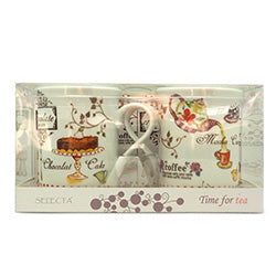 SET 2 MUG 280ML PORCELANA C/ 2 POSA VASO CAKE