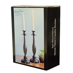 SET 2 CANDELABROS DE MESA D12.2/H32CM METAL