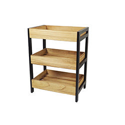 ESTANTERIA MADERA 3 ESTANTES 46X30X61CM NATU/NEGRO