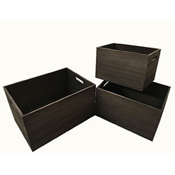 CAJA ORGANIZADORA MADERA VINTAGE 35x25x21CM