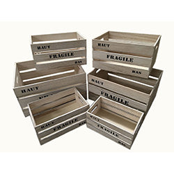 CAJA ORGANIZADORA MADERA FRAGILE 37x27x20CM