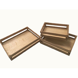 CAJA ORGANIZADORA BAJA MADERA 30x25x7.5CM