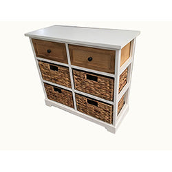 MUEBLE 2 CAJ 4 CESTOS MAD./JACINTO AGUA 67x29x61CM