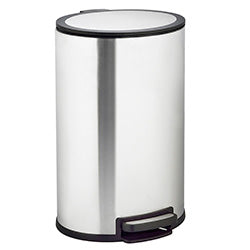 PAPELERA OVAL 40LT, ACERO CON PEDAL