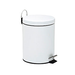PAPELERA 3LTS, REVESTIMIENTO EPOXI BLANCO C/PEDAL