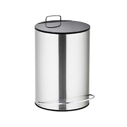 PAPELERA 5LTS, ACERO CON PEDAL Y TAPA PLASTICA