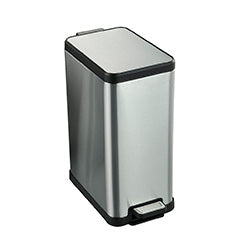 PAPELERA RECT. 18L C/PEDAL ACERO INOX MATE