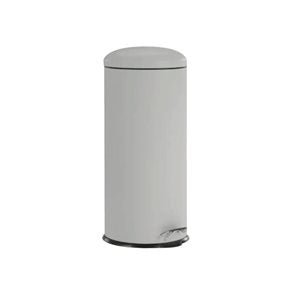 PAPELERA CILINDRICA 30LT ACERO  GRIS CLARO