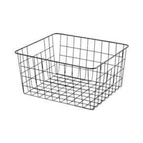 CANASTO 32X28X16CMS ACERO NEGRO