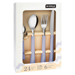 SET 24PZAS AC.INOX. MANGO HORTENSIA INOVA DI SOLLE