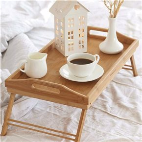 BANDEJA DE CAMA PLEGABLE MADERA 35.5X56.5X8CM