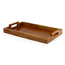 BANDEJA RECTANGULAR MADERA C/ASAS.  31.5X48X7CM