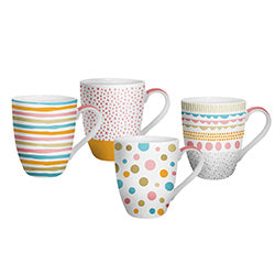 MUG BOMBE 340ML CELESTE/AMARILLO DISEÑOS SURTIDOS