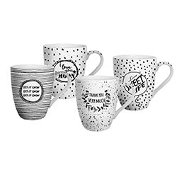 MUG BOMBE 340ML BLANCO/NEGRO