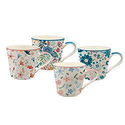 MUG RECTO 330ML FLORES PEQUEÑAS SURTIDO